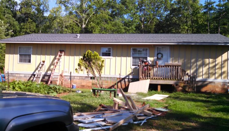 Building a two-story addition onto a manufactured home - exterior after