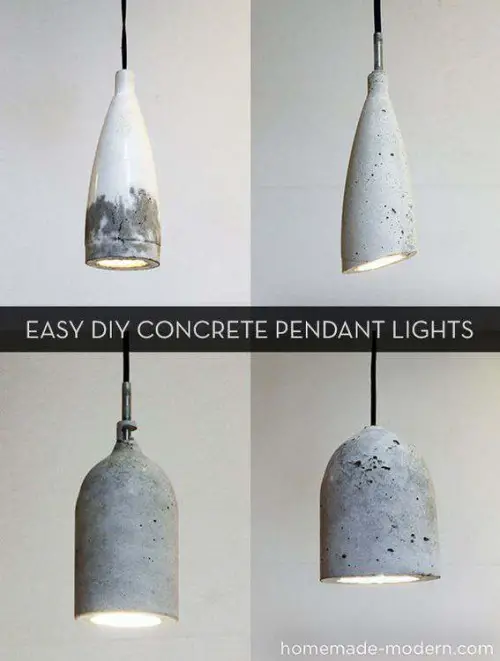 Concrete pendant light