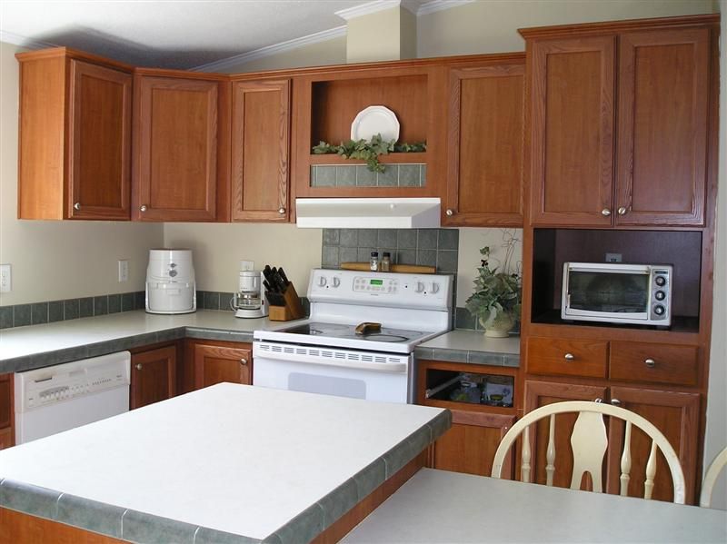 Double wide manufactured home kitchen after makeover 2 - homesteading_
