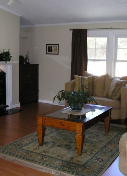 Double wide manufactured home living room after makeover homesteading