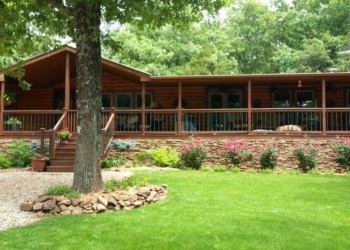 manufactured home after rustic cabin remodel and makeover