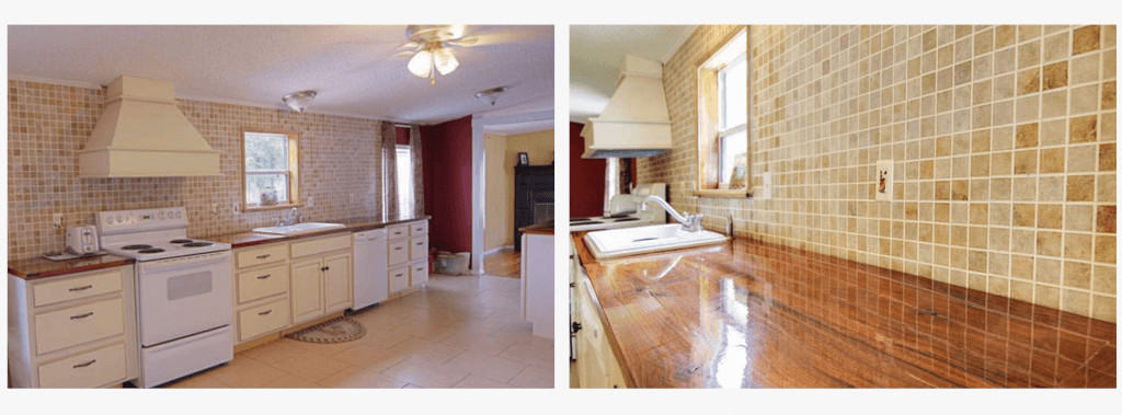 Kathleen Seide Cottage Style Manufactured Home Kitchen Remodels With Stone Backsplash