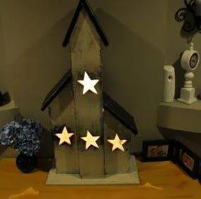 Lighted saltbox craft plan