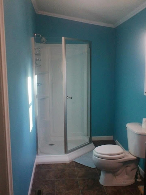 double wide bathroom remodel-shower after