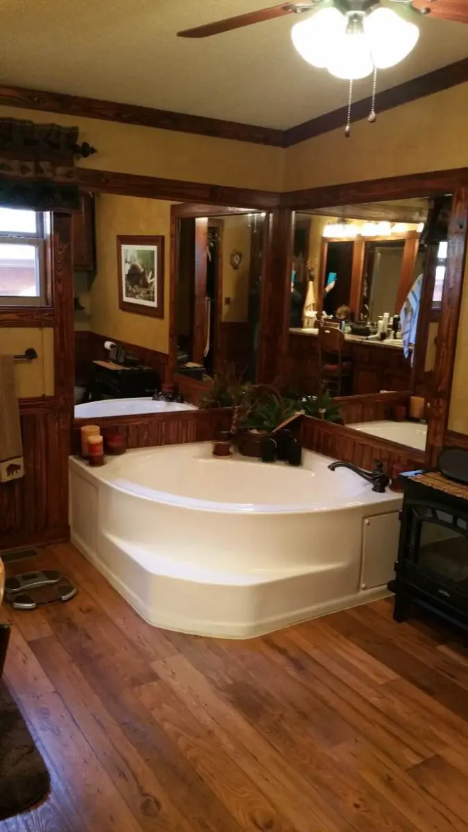 Manufactured Home Exterior After Rustic cabin Remodel - Master Bath