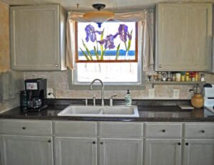 mobile home kitchen makeover - new sink and faucet