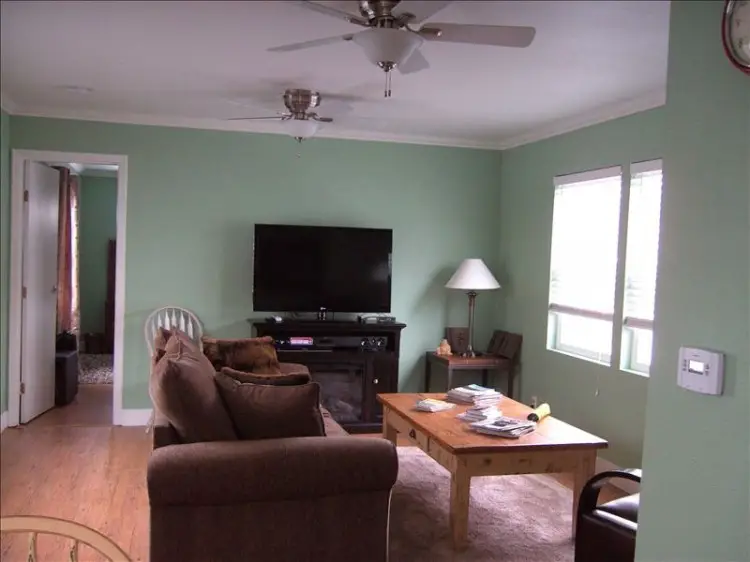 Living room in single wide remodel
