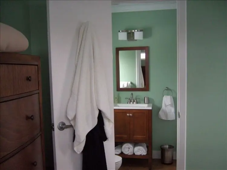 Bathroom in single wide remodeled manufactured home