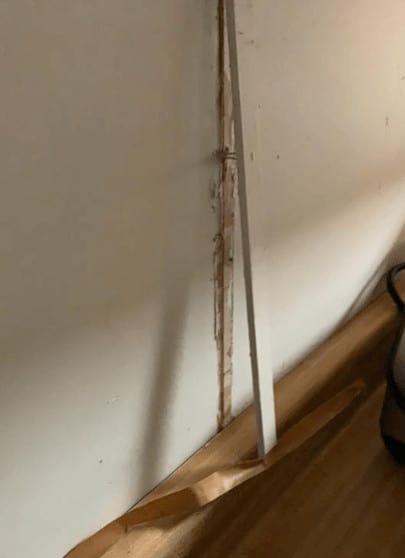 PULLING A Batten Off A Mobile Home Wall