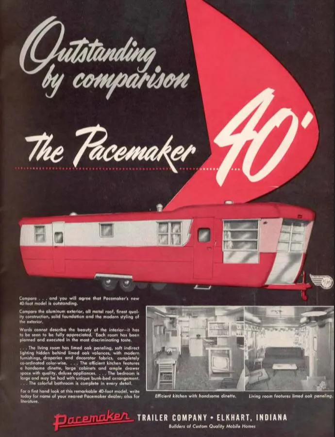 vintage mobile homes-Pacemaker 1955