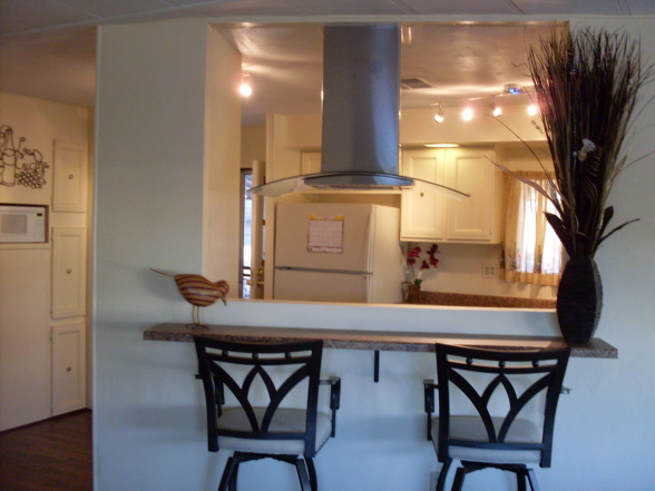 double wide kitchen remodel-bar after