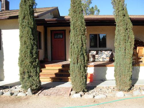 Exterior mobile home remodel: desert double wide - after the remodel