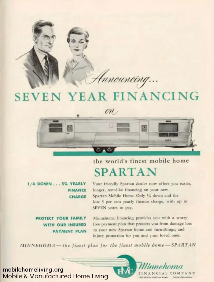 vintage mobile homes-Spartan in 1955 mag