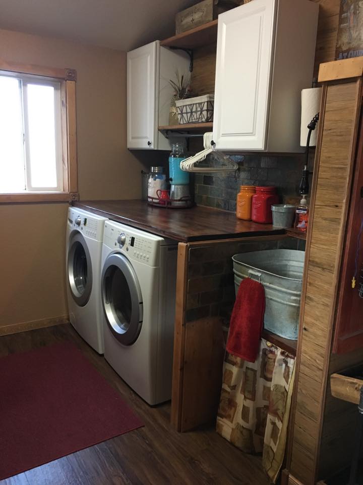 Tracey Fields Double Wide Manufactured Home Remodel Laundry Room