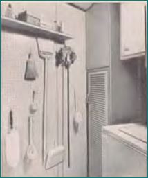 Utility room behind American Coach Slanted Kitchen 1960