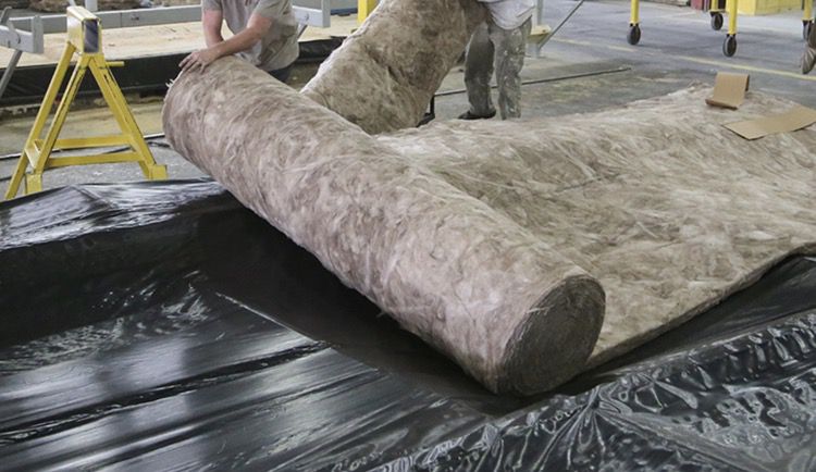 Vapor barrier and insulation in new manufactured home floor