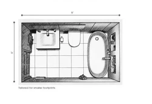 Small mobile home bathroom remodels - small bathroom floor plan