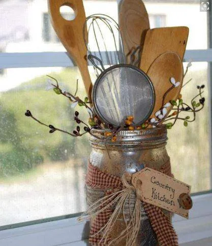 Wooden Spoon display - country craft