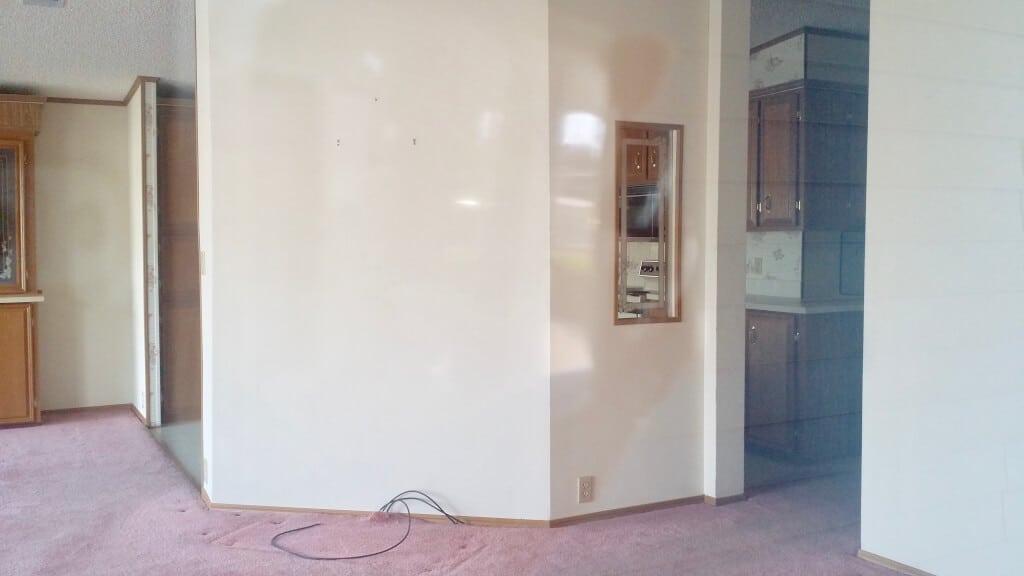 Beach Cottage Wall Before Renovating