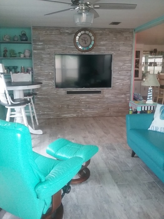 Beach Themed Living Room After Remodel