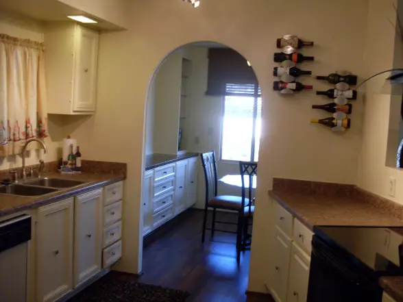 double wide kitchen remodel-kitchen archway