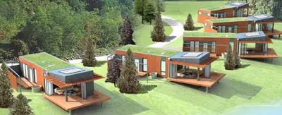modern green pre-fab homes