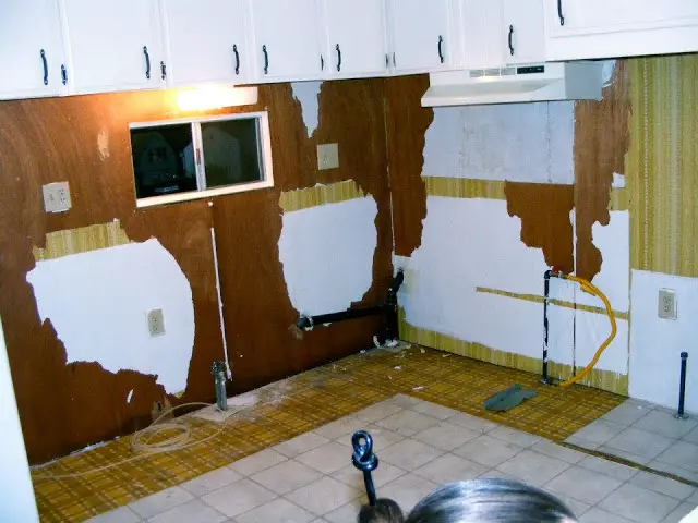 single wide kitchen remodel-kitchen tear out 4