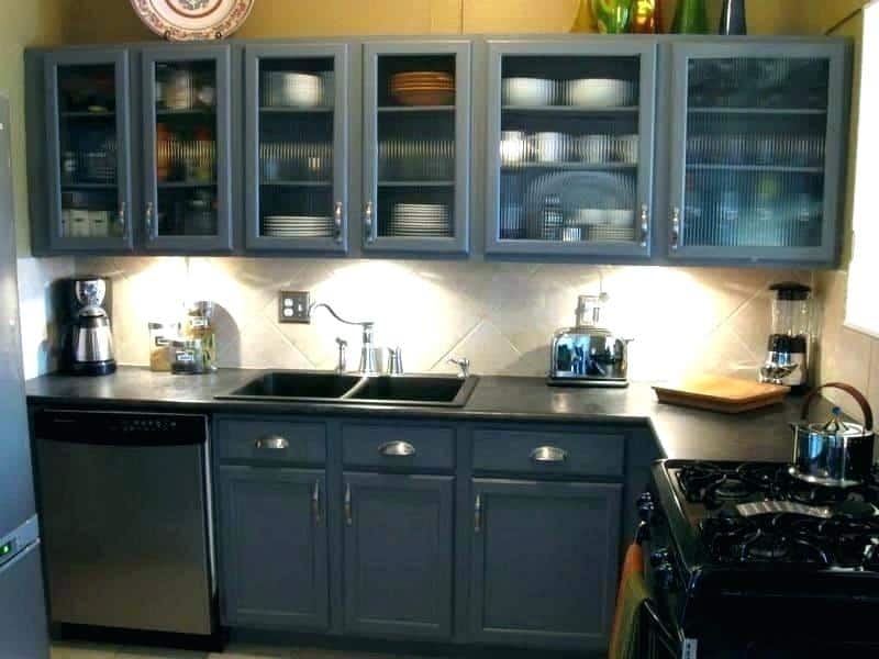 blue kitchen cabinets