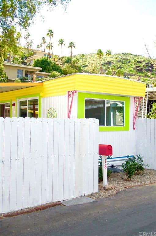 Brightly painted exterior of single wide