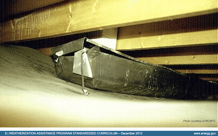 repairing a mobile home underbelly and damaged HVAC Vents