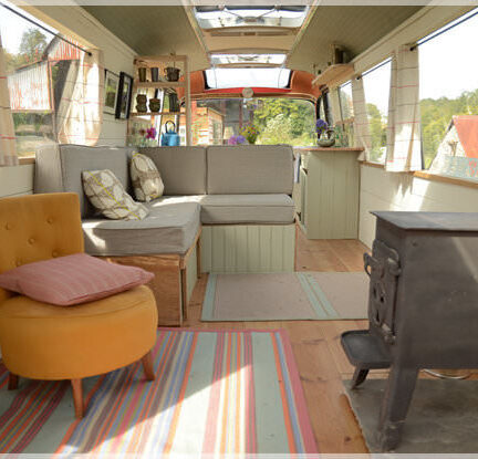 bus conversions-bed and breakfast interior