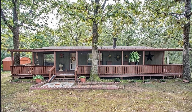Buying A Mobile Home In Oklahoma Full Porch And Metal Roof