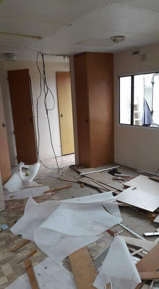 caravan while tearing out