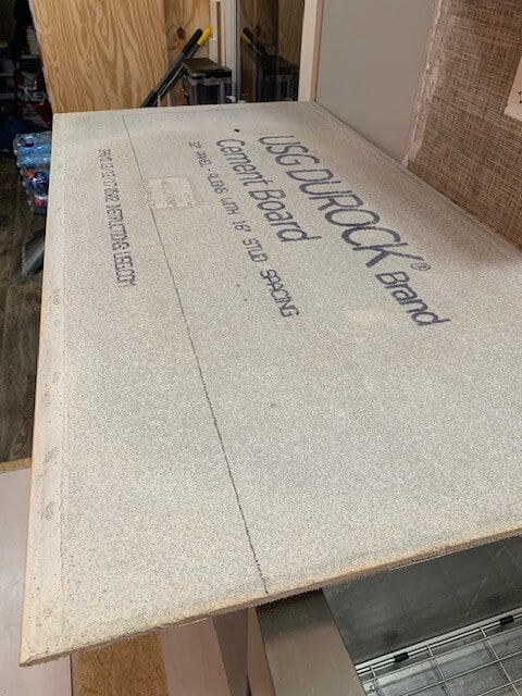 Cement Board Before Cutting