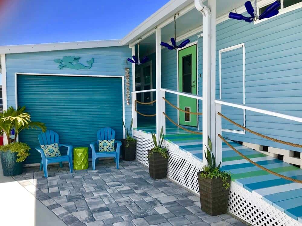 Colorful Ramp To Mobile Home