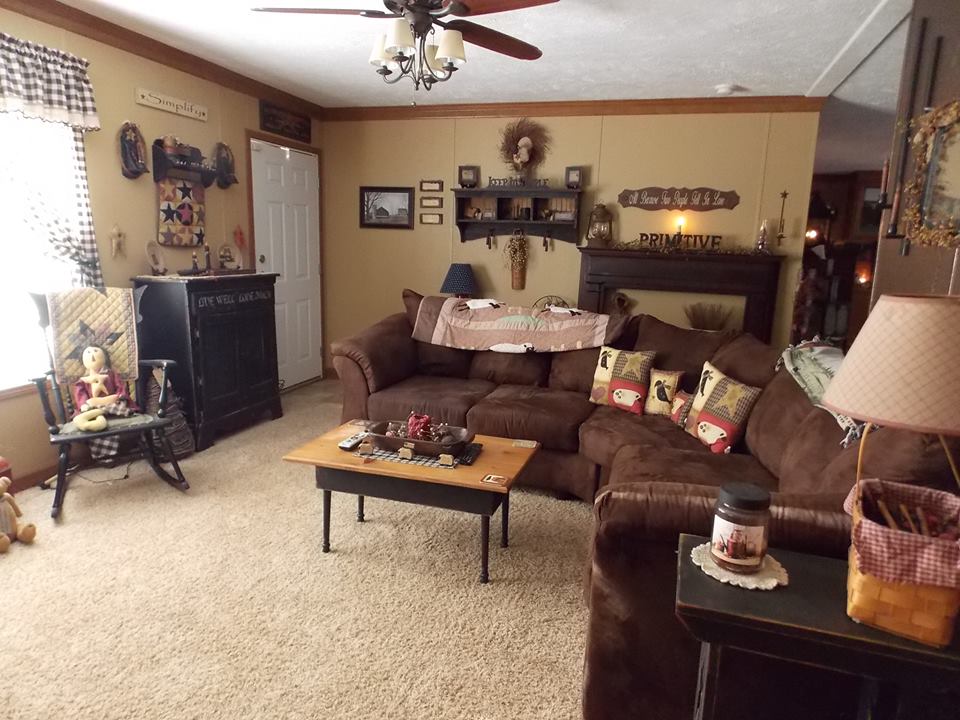 manufactured home decorating - family room