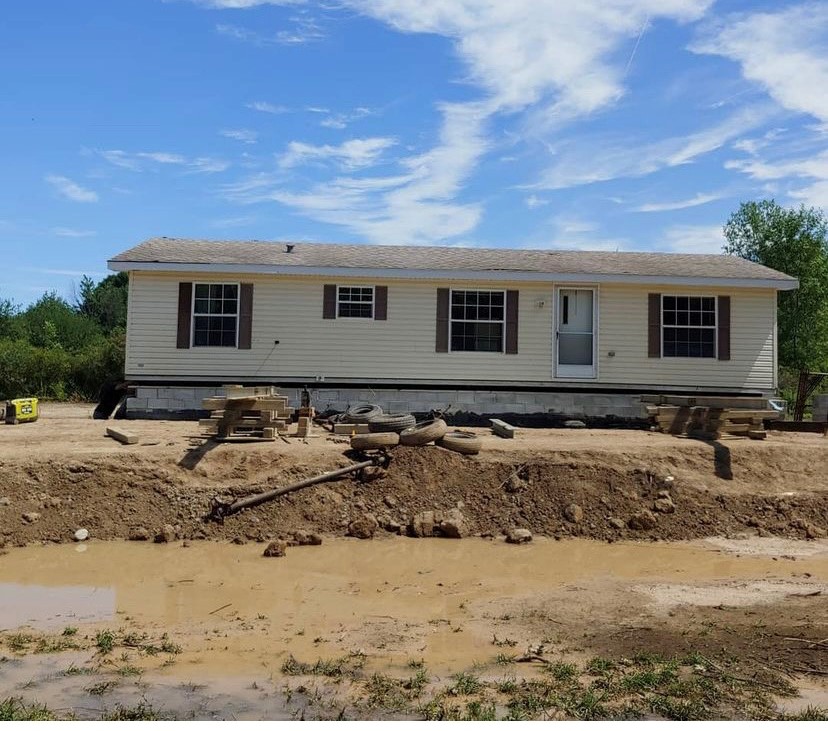 Country mobile home foundation