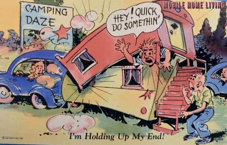 Do Something Vintage Mobile Home Postcard 2