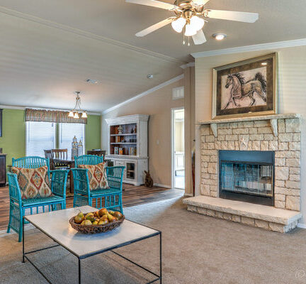 double wide manufactured home design-fireplace