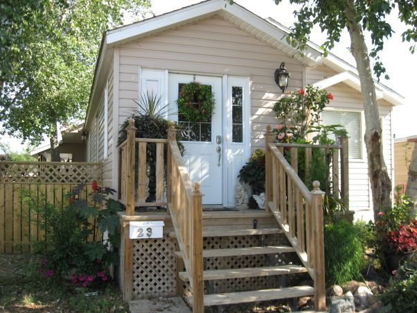 extreme single wide home remodel - front entrance
