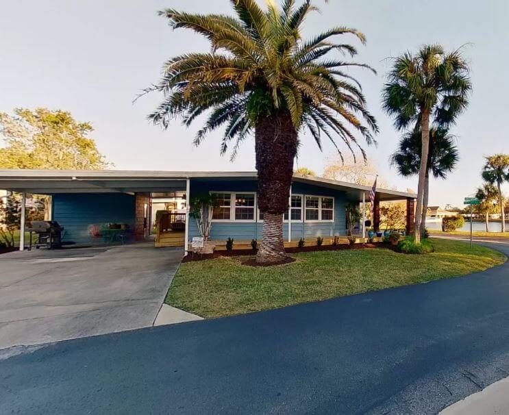 1981 Double Wide Combines Beach And Cottage Decor Perfectly Florida double wide exterior after
