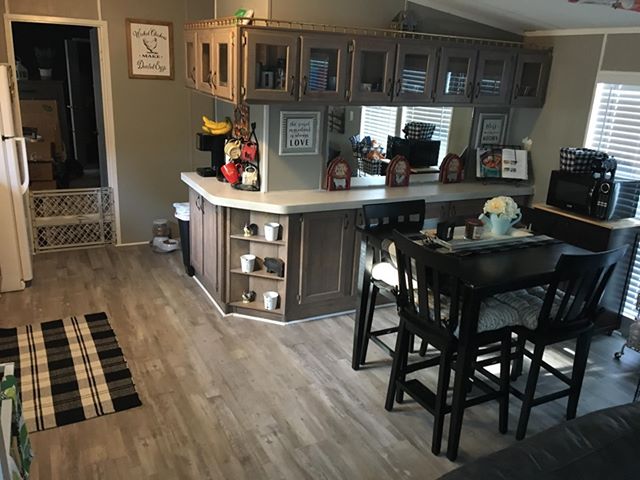 Florida Single Wide Dining Area After