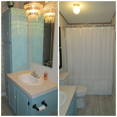 manufactured home-bathroom before and after