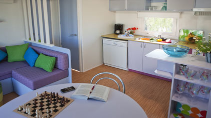 interior of an european mobile home/caravan