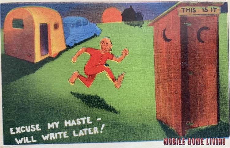 Ill Write Later Outhouse Funny Postcard 1