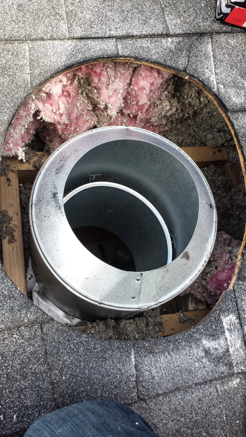 insulation shield installed for wood stove