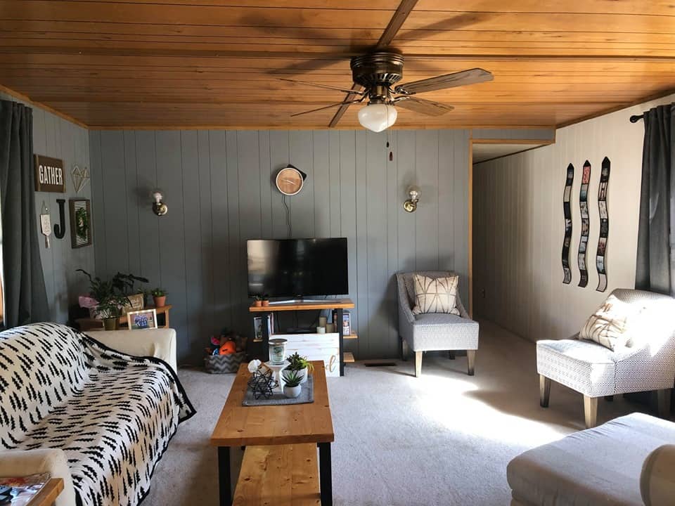 Iowa Single Wide Living Room