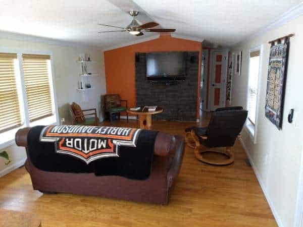 jacksonville Florida mobile home for sale with Harley Davidson-living-room
