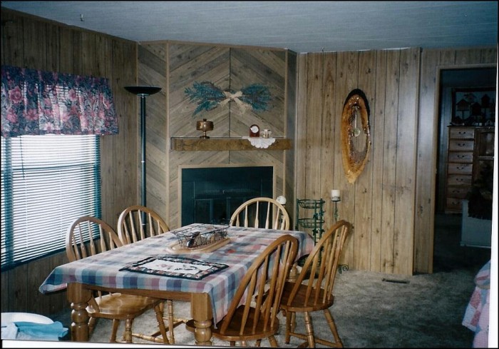 Dining Room Befroe A Mobile Home Makeover dining room befroe a mobile home makeover
