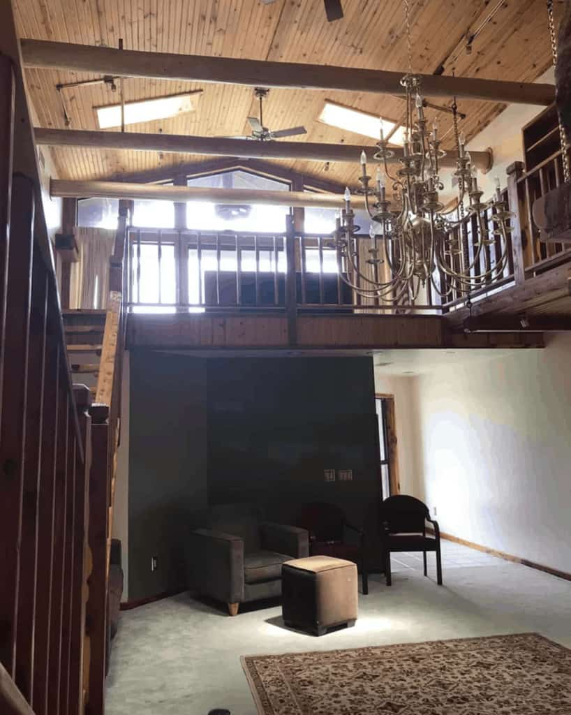 Yes, These Are Manufactured Homes! Log home view of loft